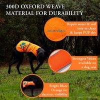 Reflective Dog Vest Hi-Vis L Size 35.75 in Chest x 26.75 in Neck Orange