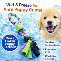 Interactive Tug & Treat-Dispenser Toy for Dogs Teething Relief Orange
