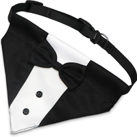 Dog Tuxedo Suit Wedding Bandana Collar With Bow Tie, Adjustable Formal Dog Tux, Engagement Birthday Tuxedo For Small Med