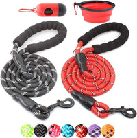 Upgrade your walks with our 2-Pack 5/6 FT Dog Leashes! 🐾✨ Featuring comfy padded handles and reflective threads for safety, perfect for all dog sizes! 🐶❤️ - BIG FRENCHIES
