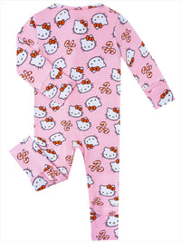 PoshTOT Sanrio Hello Kitty Pink Bamboo Baby Convertible Zippy Romper