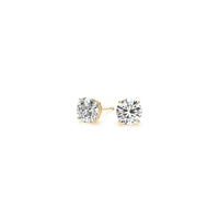 1 cttw Certified IGI Lab Grown Round Diamond Stud Earrings 14k Yellow Gold (G/VS2)