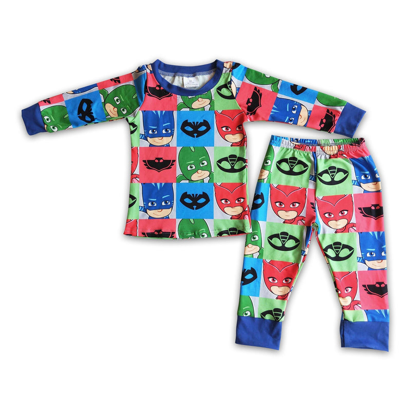 Cute hero long sleeve pants boy pajamas - BIG FRENCHIES