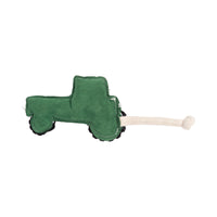 Country Living Faux Leather Green Tractor Dog Chew Toy, Durable, Safe and Non-Toxic - BIG FRENCHIES