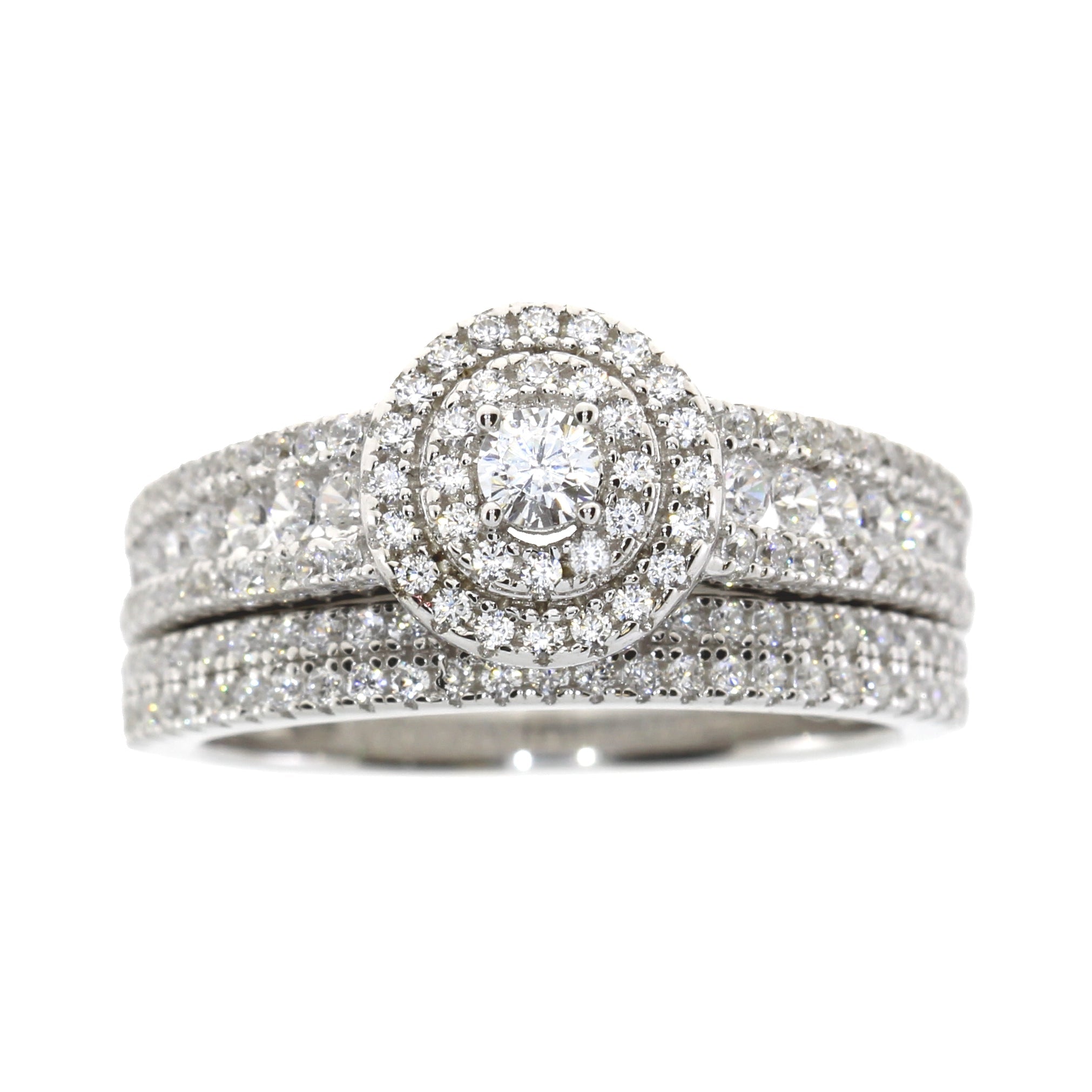 Natural Cubic Zirconia CZ SS Bridal Sterling Silver
