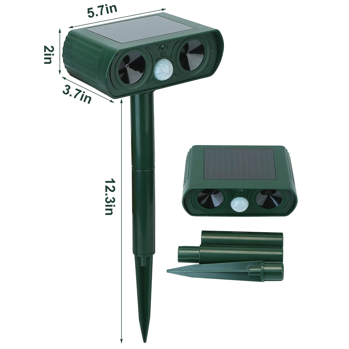 Ultrasonic Animal Repeller Solar Powered Motion Sensor Repellent IPX4 Waterproof Outdoor For Farm Garden Yard Repelling 