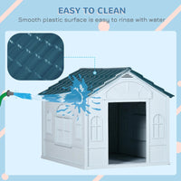 PawHut Plastic Dog House For Medium And Small Dogs, Water Resistant Puppy Shelter Indoor Outdoor With Door, Easy To Asse