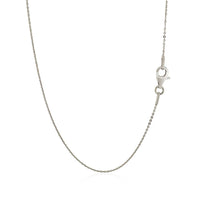 Sterling Silver Rhodium Plated Cable Chain 0.6mm