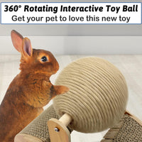Rabbit Scratching Toy Sisal Ball Cardboard Scratcher for Small Pets