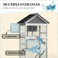 Bird Cage Starter Kit with Detachable Rolling Stand