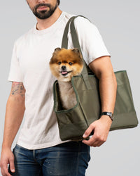 Olive Green Pet Tote Bag - BIG FRENCHIES