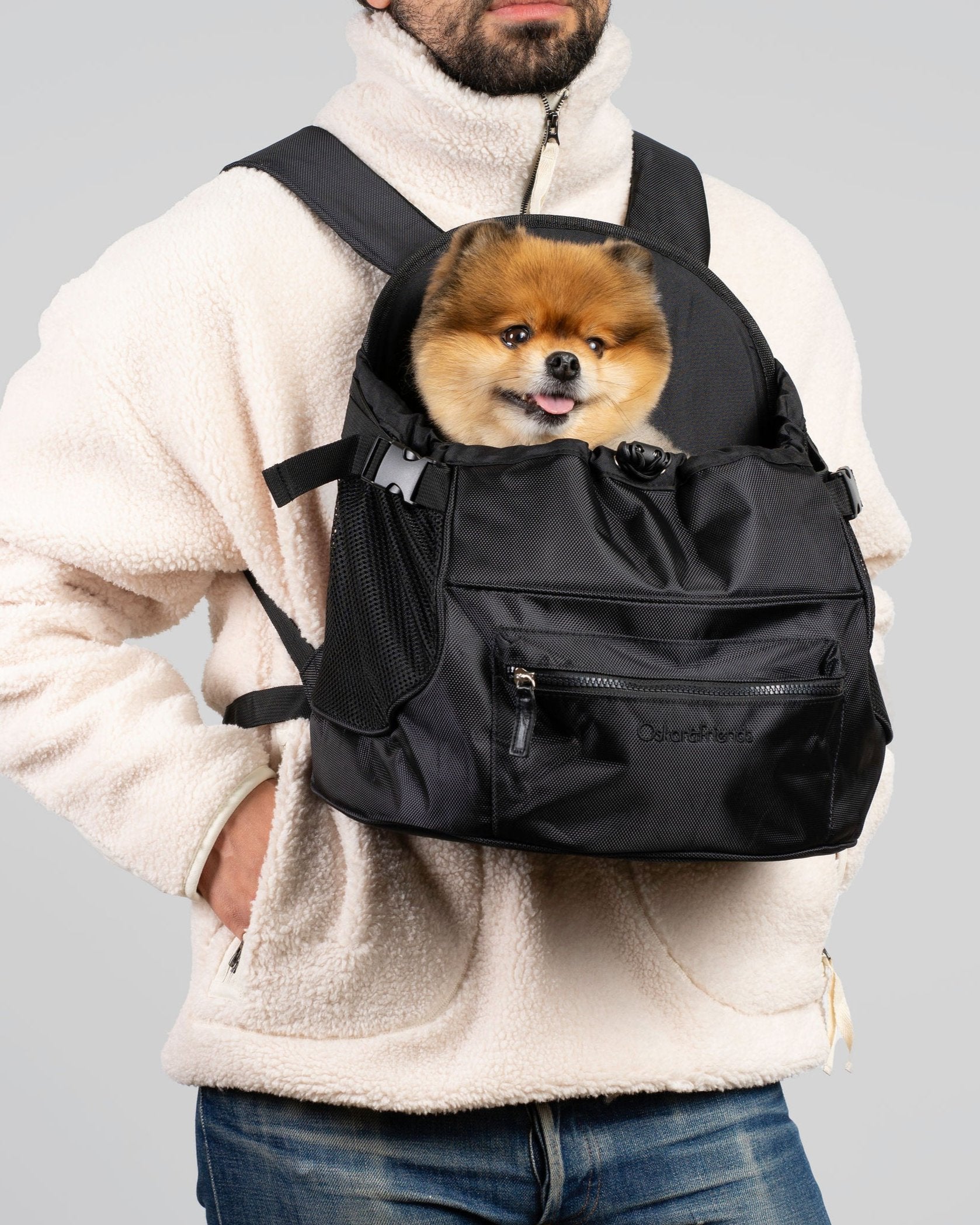 Premium All-Black Pet Backpack - BIG FRENCHIES