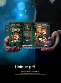 Children's Toy Magic Street House Decoration Birthday Gift Creative Handmade DIY Wooden Assembly Model