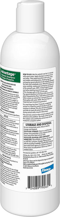 12 Oz Flea & Tick Shampoo for Puppies & Adult Dogs . - BIG FRENCHIES