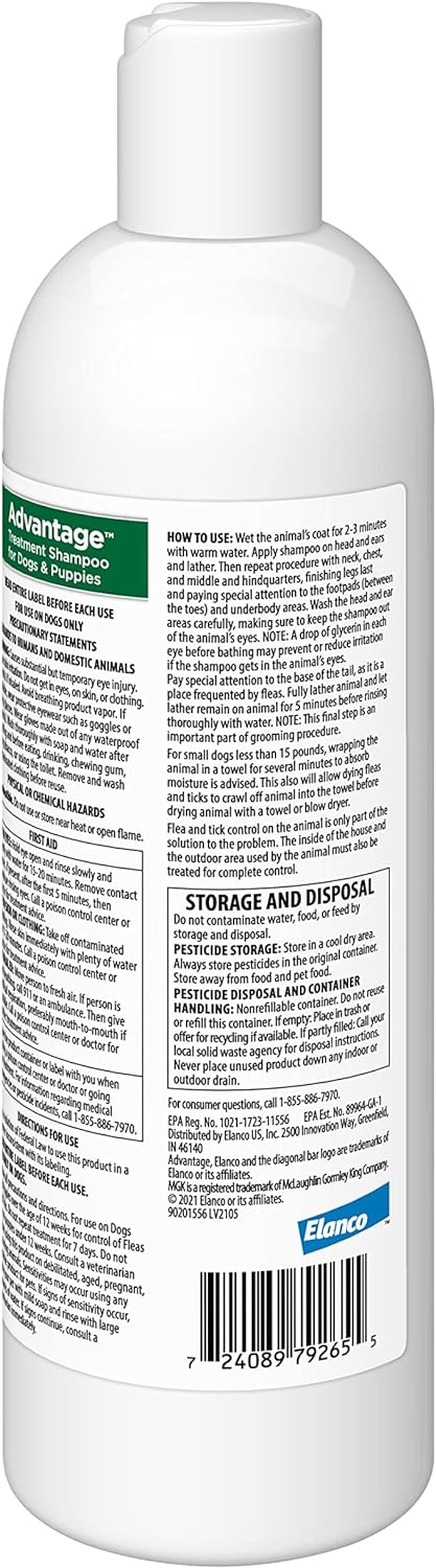 12 Oz Flea & Tick Shampoo for Puppies & Adult Dogs . - BIG FRENCHIES
