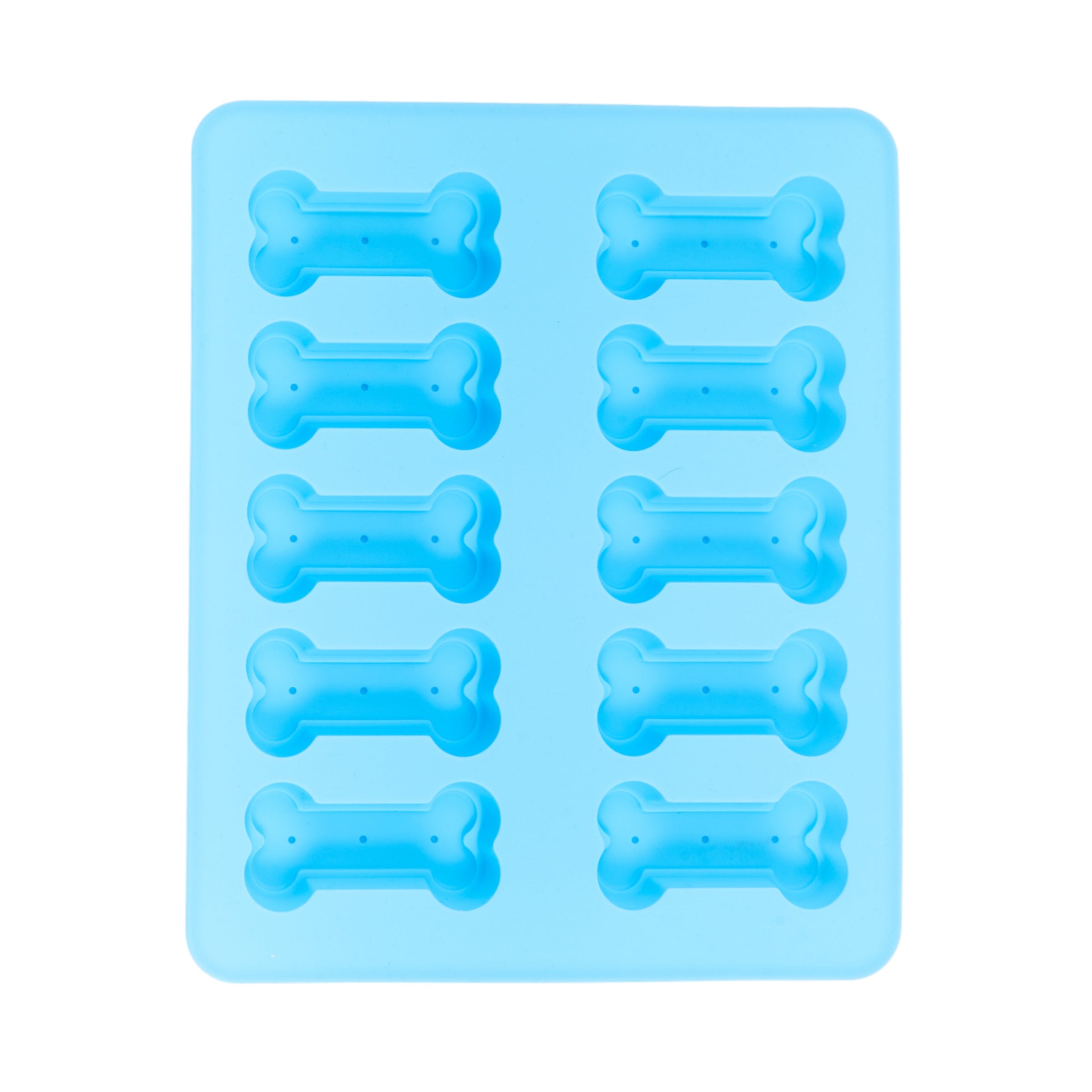 Country Living Bone-Shaped Silicone Baking Tray (10-Cavity Mold) – for Homemade Dog Treats, Candy, Cookies, Chocolate, and Ice Cubes - BIG FRENCHIES