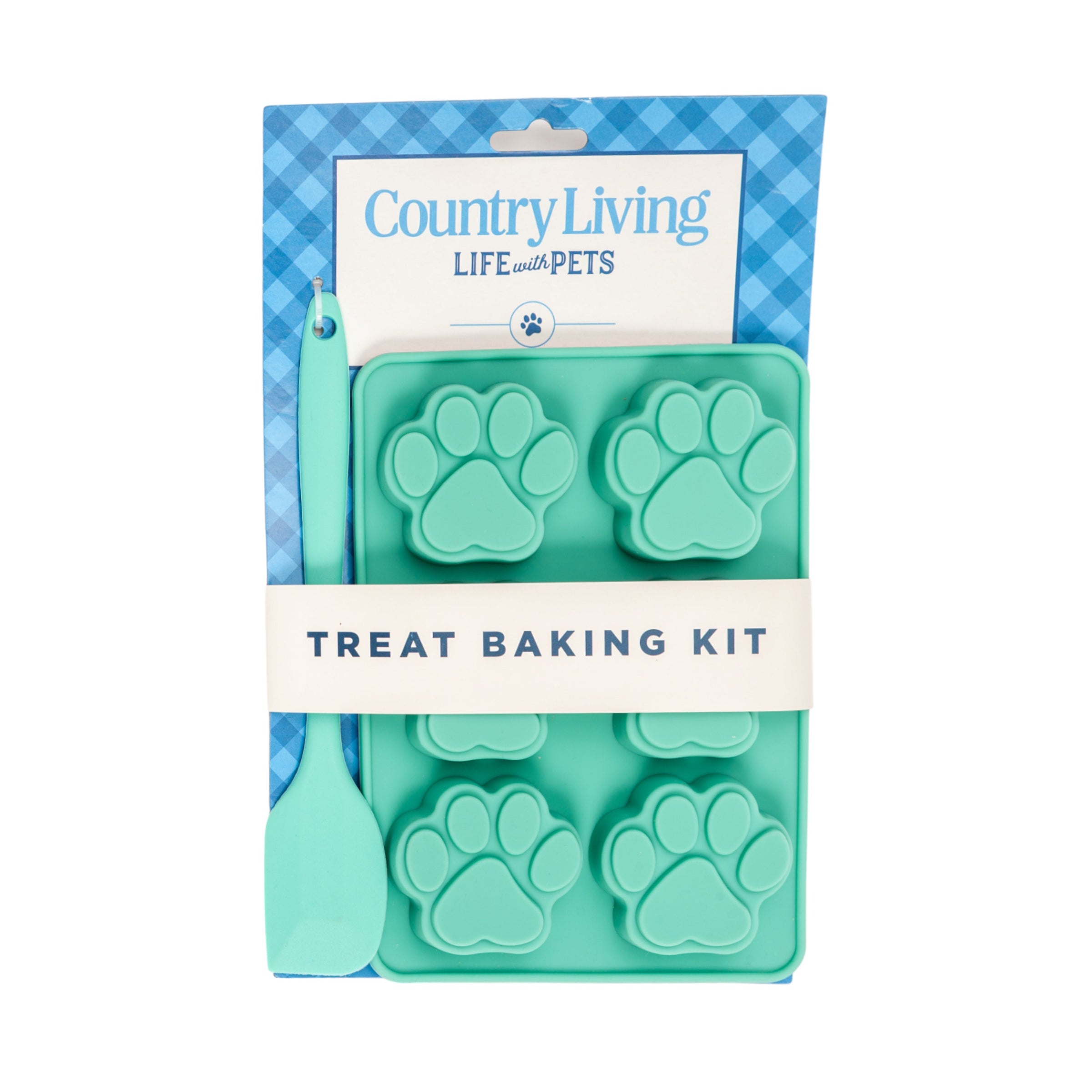 Country Living 3-Piece Silicone Baking Kit – Includes 2 Baking Trays (6-Cavity Paw Print Mold) & Spatula – for Homemade Dog Treats, Candy, Chocolate, and Ice Cubes - BIG FRENCHIES