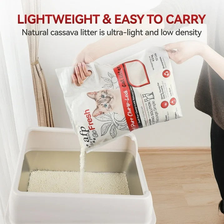 Cat Litter - Natural Cassava Grain Cat Litter, 4.5kg - BIG FRENCHIES