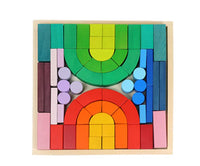 Large STAINED Romanesque Stacking Puzzles Building Blocks - BIG FRENCHIES
