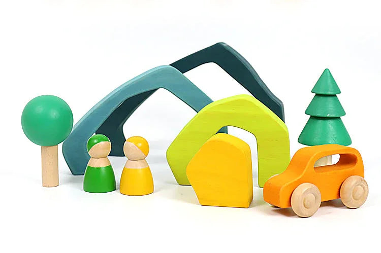 8 Pcs Wooden Trees Toy Set - BIG FRENCHIES