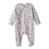 Wild Wrangler/Blue Western Baby Boy Bamboo Zipper Romper - BIG FRENCHIES