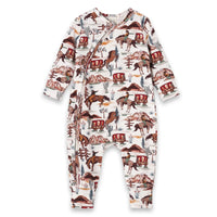 Cowboy Western Spirit Baby Boy Bamboo Zipper Romper - BIG FRENCHIES
