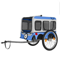 Large Folding Bike Trailer for Dogs - 20×2 1/8 Inches Wheels, Heavy-Duty Steel Frame, Spacious Design, All-Terrain Cycli