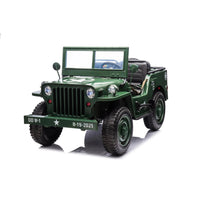 24V Freddo Military Willy Truck 3 Seater Electric Ride on - BIG FRENCHIES