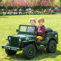 24V Freddo Military Willy Truck 3 Seater Electric Ride on - BIG FRENCHIES