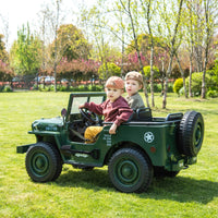 24V Freddo Military Willy Truck 3 Seater Electric Ride on - BIG FRENCHIES