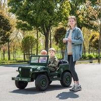 24V Freddo Military Willy Truck 3 Seater Electric Ride on - BIG FRENCHIES