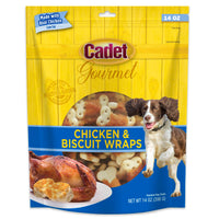 Cadet Premium Gourmet Chicken with Biscuit Wraps Dog Treats 14 oz.
