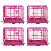 24-42" Collapsible Pink Dog Crate RED24-42