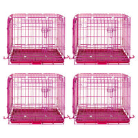 24-42" Collapsible Pink Dog Crate RED24-42