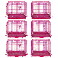 24-42" Collapsible Pink Dog Crate RED24-42