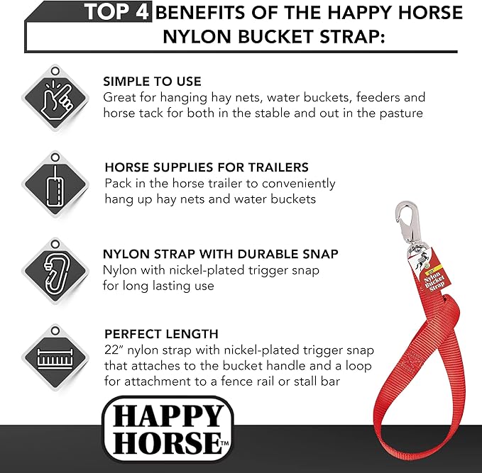 Happy Horse 22″ Nylon Bucket Strap, Blue