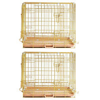 24-42" Collapsible Copper Gold Dog Crate GLD24-42