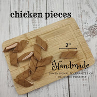 Felt pieces of chiken, play food - BIG FRENCHIES