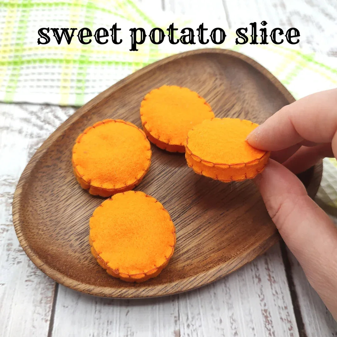 Baked slice potatoes "handmade", roasted sweet potato play food - BIG FRENCHIES