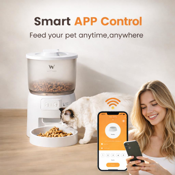Smart Pet Feeder 3L Automatic Food Dispenser For Cats, Dogs Small Pets Indoor, Timed And Quantitative Dry Food Cat Feede