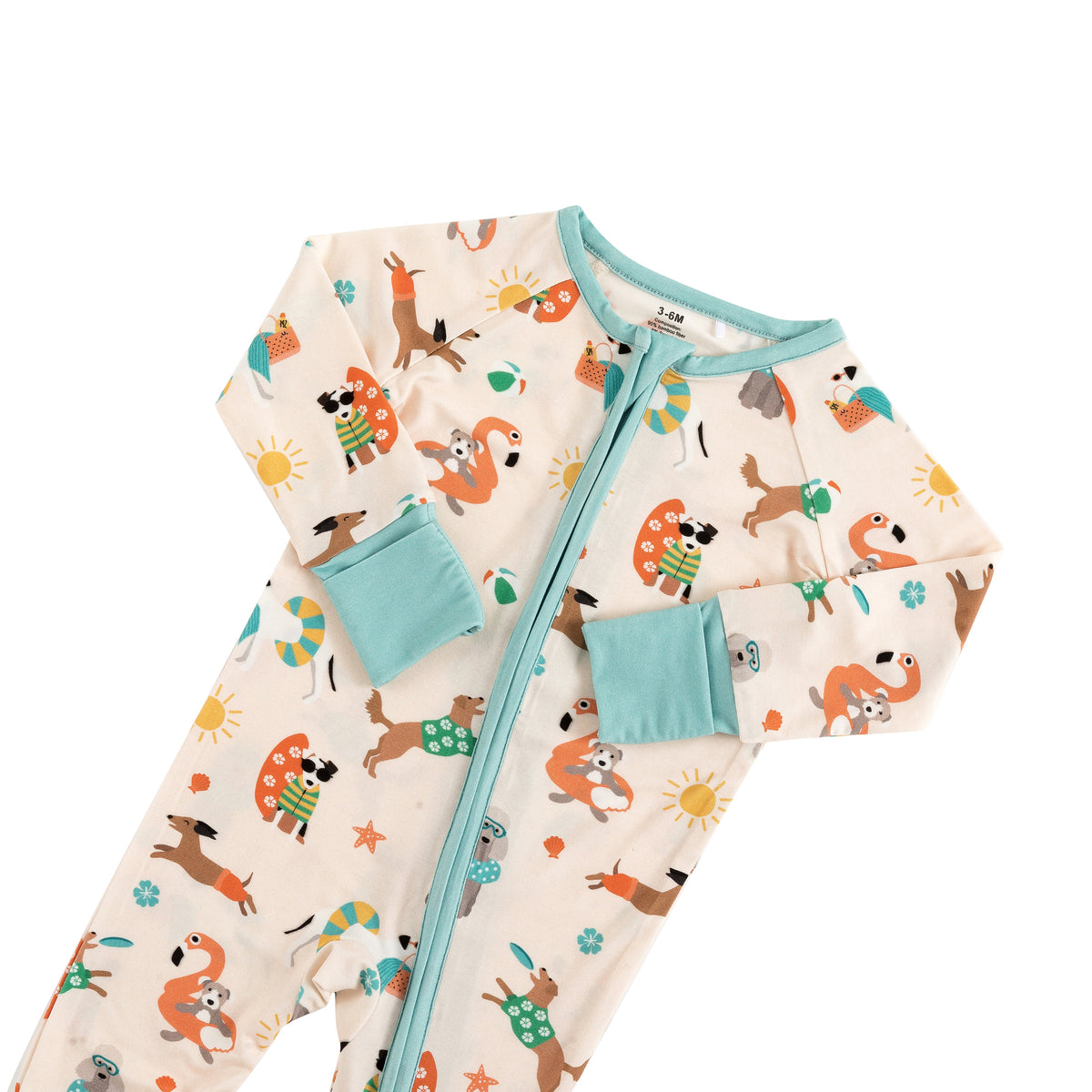 Pups in the Sun (Convertible Zip Footies) - BIG FRENCHIES