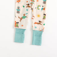 Pups in the Sun (Convertible Zip Footies) - BIG FRENCHIES