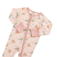 Blush Bloom (Convertible Zip Footies) - BIG FRENCHIES