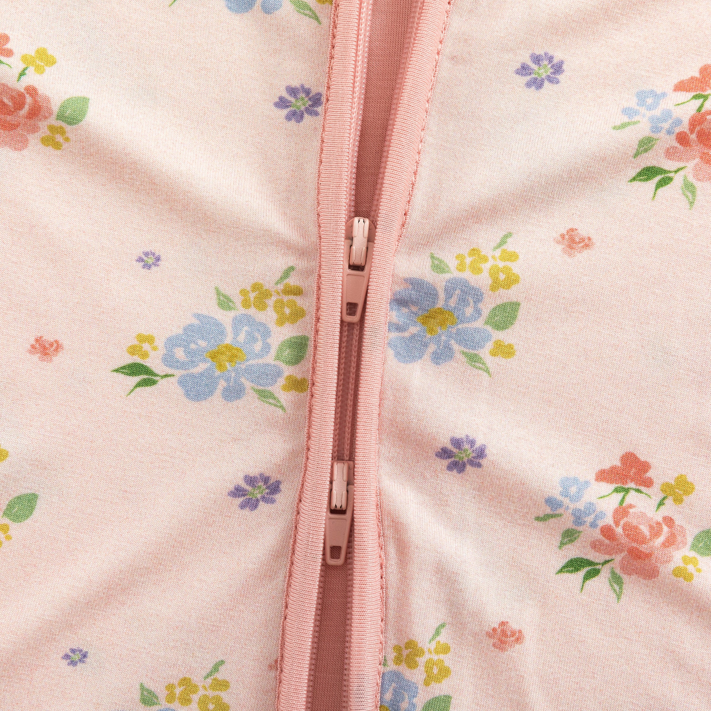 Blush Bloom (Convertible Zip Footies) - BIG FRENCHIES
