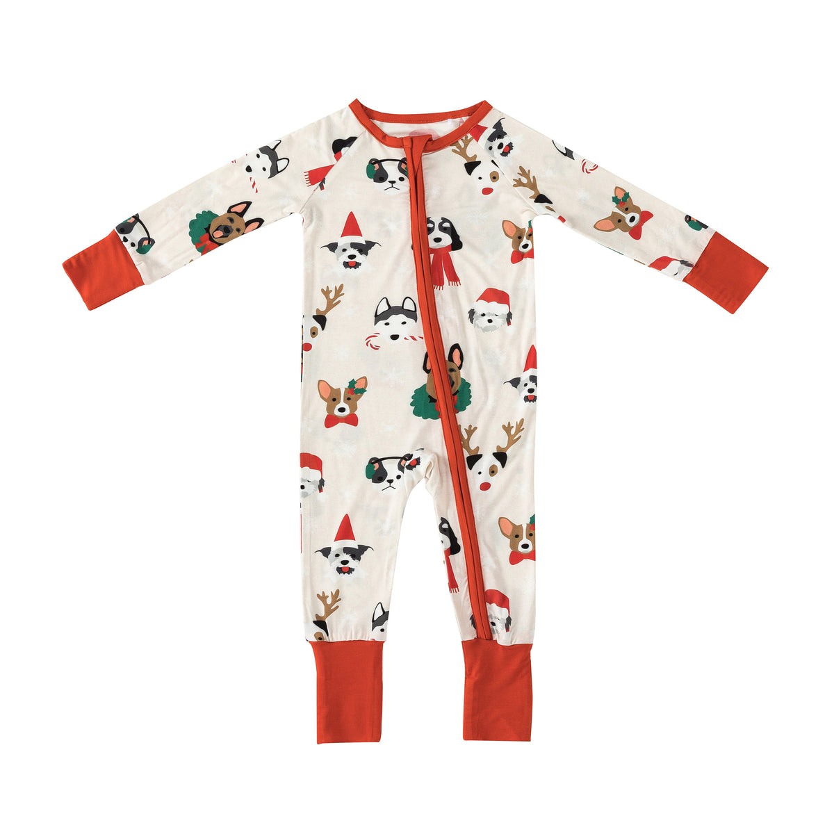 Bark The Halls (Convertible Zip Footies) - BIG FRENCHIES