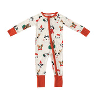 Bark The Halls (Convertible Zip Footies) - BIG FRENCHIES