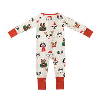 Bark The Halls (Convertible Zip Footies) - BIG FRENCHIES