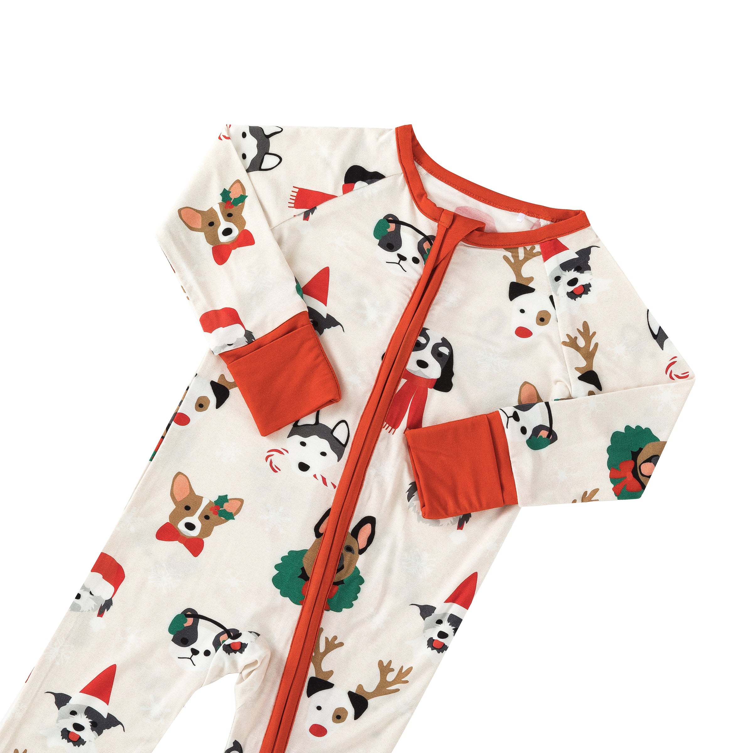 Bark The Halls (Convertible Zip Footies) - BIG FRENCHIES