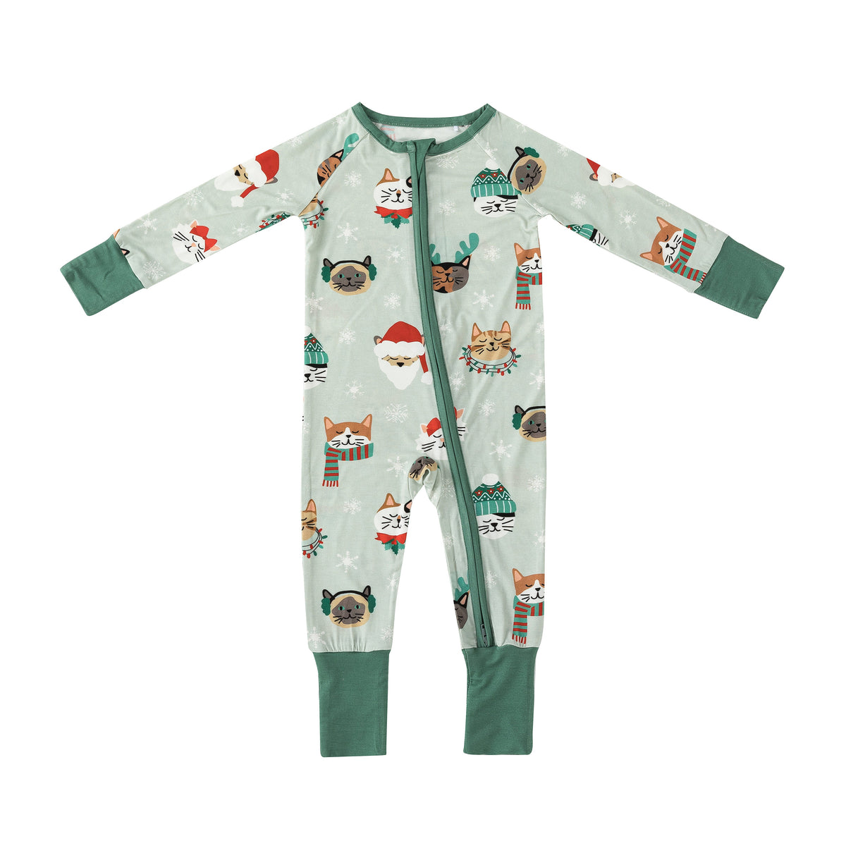 Purr The Halls (Convertible Zip Footies) - BIG FRENCHIES