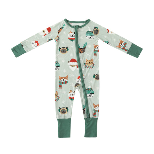 Purr The Halls (Convertible Zip Footies) - BIG FRENCHIES